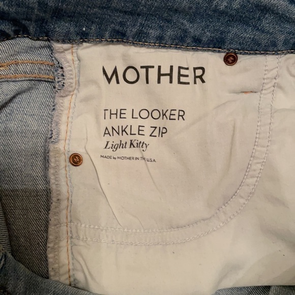 MOTHER Looker Ankle Zip Light Kitty size 28 - Picture 4 of 5